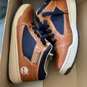 Timberland Men's Tan and Navy Sneakers